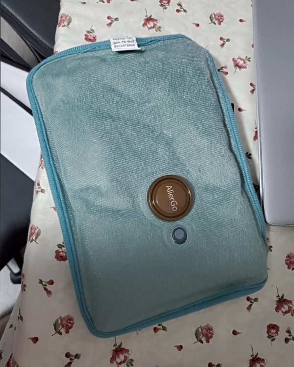 AlierGo rechargeable hot water bottle, portable electric hot water bottle, with plush cover for menstrual cramps or muscle aches and backaches Online now