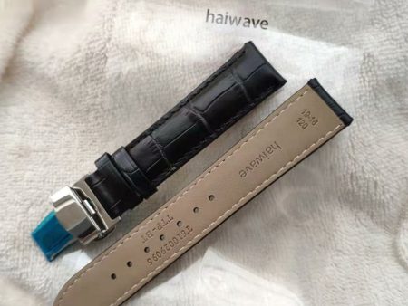 haiwave watch strap, crocodile pattern leather, release leather strap, 16mm, 18mm, 19mm, 20mm, 21mm, 22mm, 23mm or 24mm standard or long Cheap