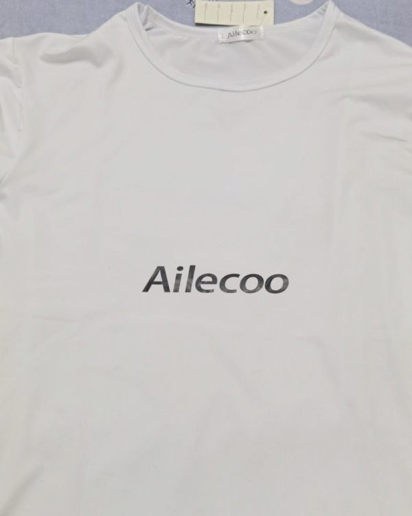 Ailecoo T-shirt, 100% cotton, women s short-sleeved T-shirt, white Online Hot Sale