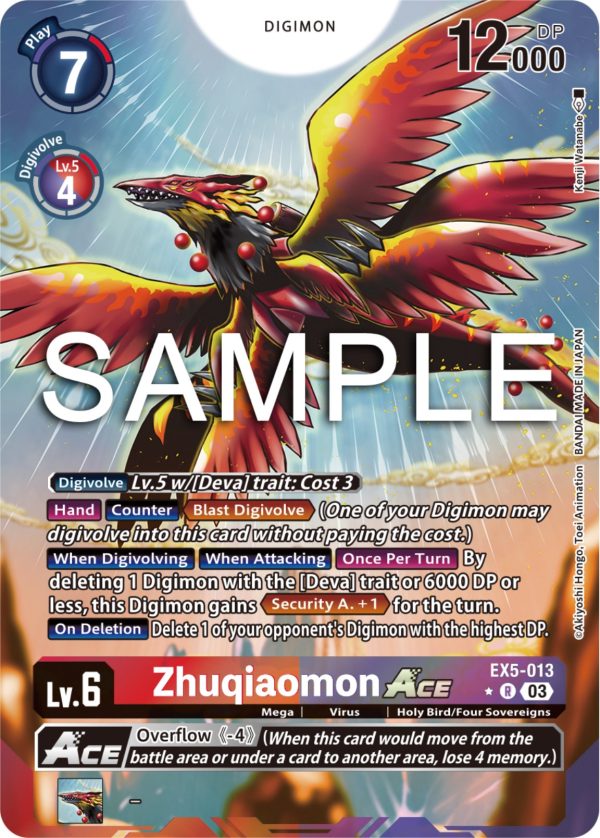 Zhuqiaomon Ace [EX5-013] (Alternate Art) [Animal Colosseum] For Cheap