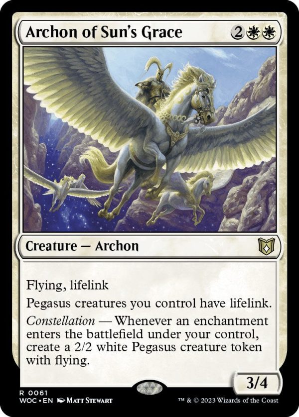 Archon of Sun s Grace [Wilds of Eldraine Commander] Online now