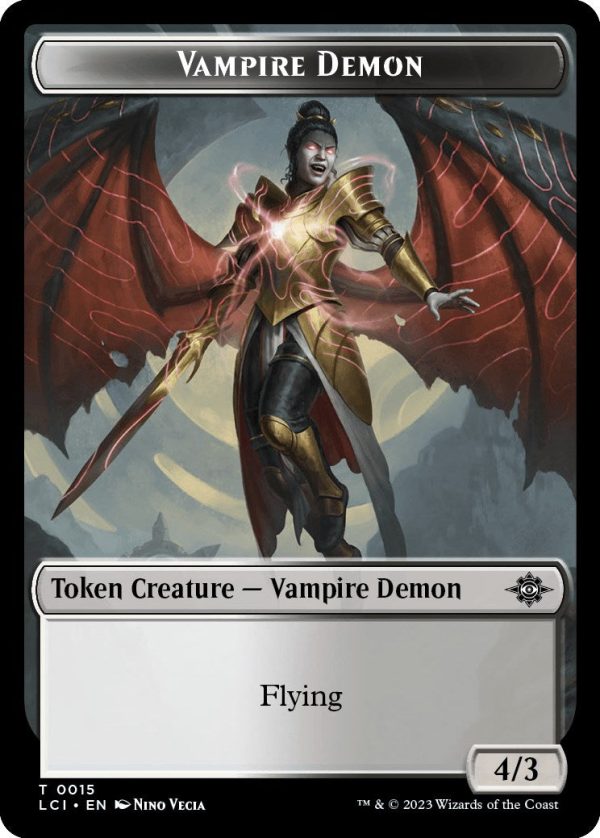 Vampire    Vampire Demon Double-Sided Token [The Lost Caverns of Ixalan Tokens] Hot on Sale