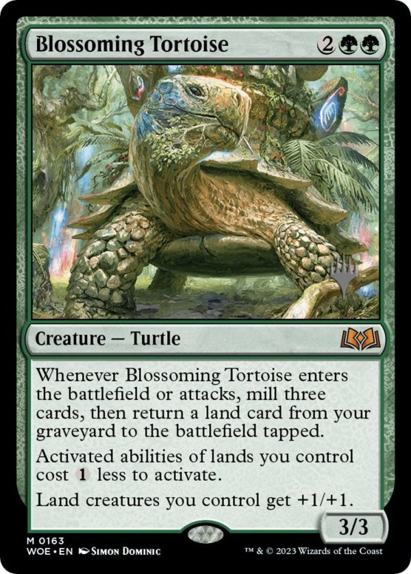 Blossoming Tortoise (Promo Pack) [Wilds of Eldraine Promos] For Cheap