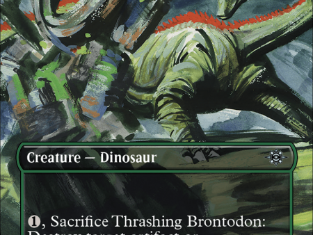 Thrashing Brontodon (Borderless) [The Lost Caverns of Ixalan] Supply