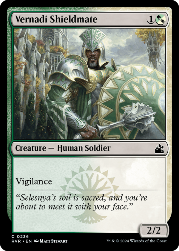 Vernadi Shieldmate [Ravnica Remastered] Online now