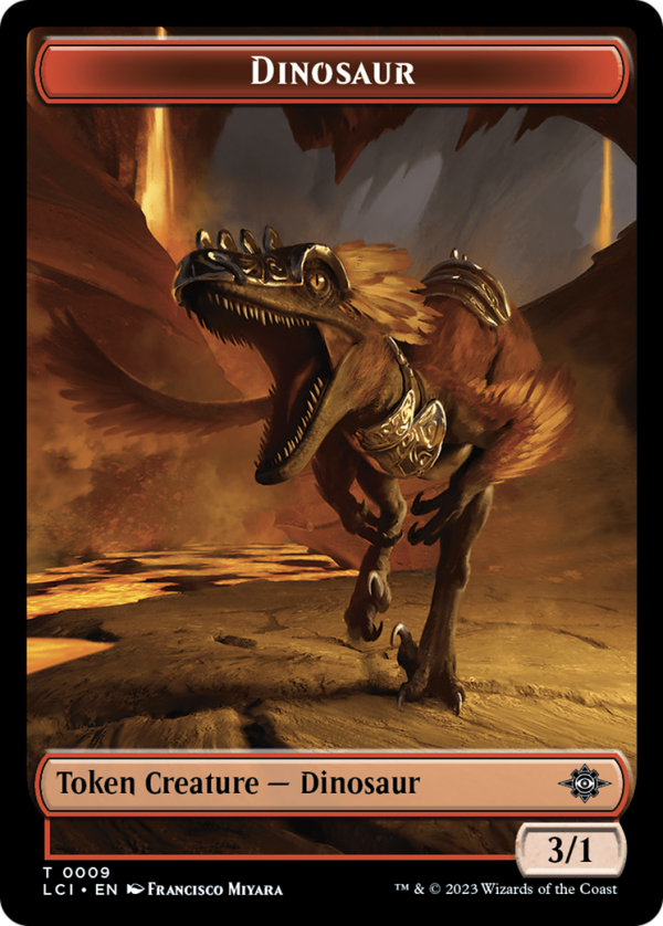 Treasure (0018)    Dinosaur (0009) Double-Sided Token [The Lost Caverns of Ixalan Tokens] on Sale