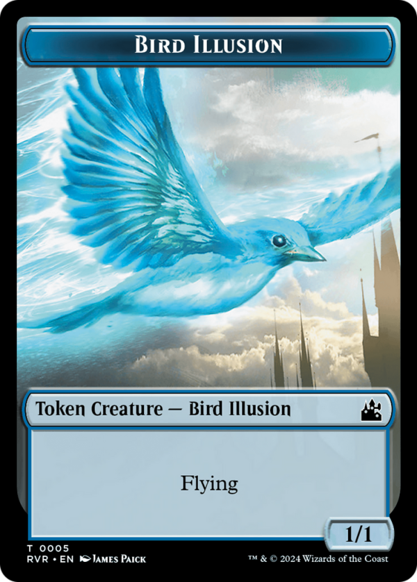 Bird    Bird Illusion Double-Sided Token [Ravnica Remastered Tokens] Hot on Sale