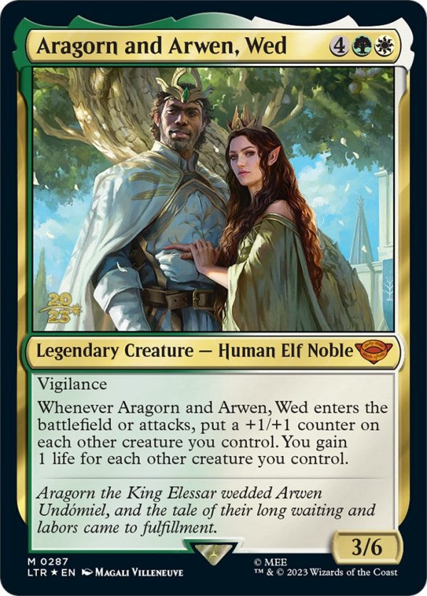 Aragorn and Arwen, Wed [The Lord of the Rings: Tales of Middle-Earth Prerelease Promos] Hot on Sale