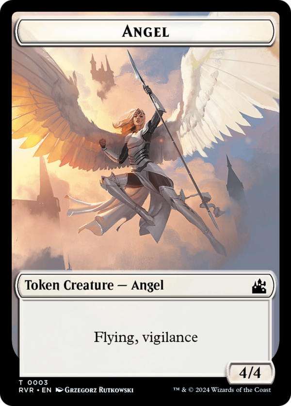 Bird    Angel (0003) Double-Sided Token [Ravnica Remastered Tokens] Cheap