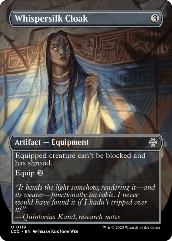 Whispersilk Cloak (Borderless) [The Lost Caverns of Ixalan Commander] Online now