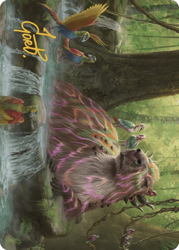 Basking Capybara Art Card (Gold-Stamped Signature) [The Lost Caverns of Ixalan Art Series] For Discount