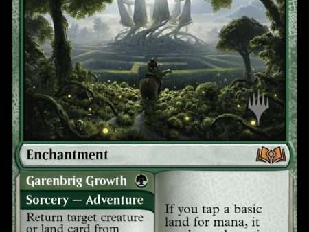 Virtue of Strength    Garenbrig Growth (Promo Pack) [Wilds of Eldraine Promos] Cheap