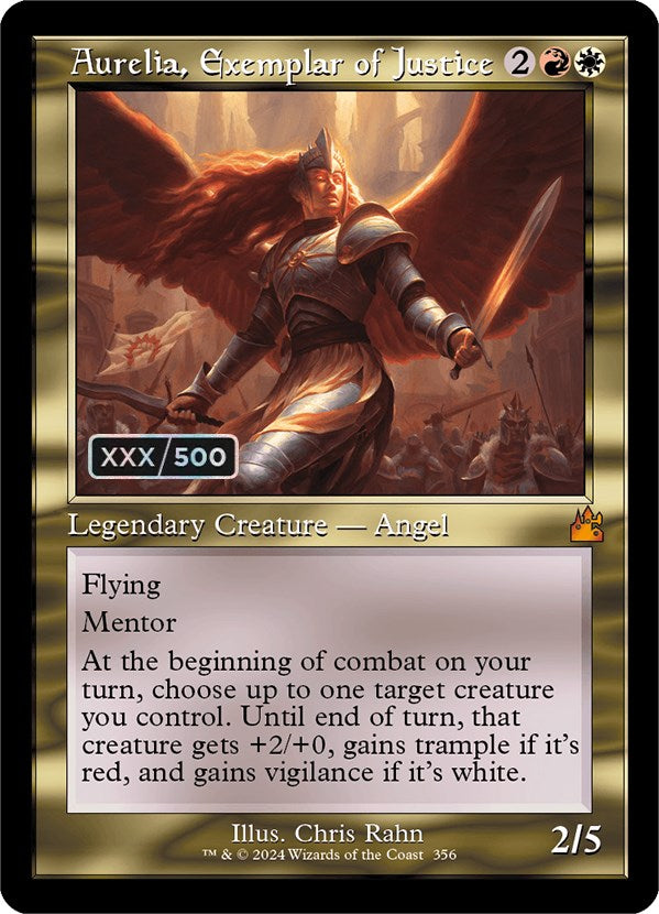 Aurelia, Exemplar of Justice (Retro) (Serialized) [Ravnica Remastered] Cheap