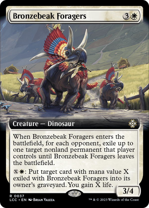 Bronzebeak Foragers (Extended Art) [The Lost Caverns of Ixalan Commander] Online Sale