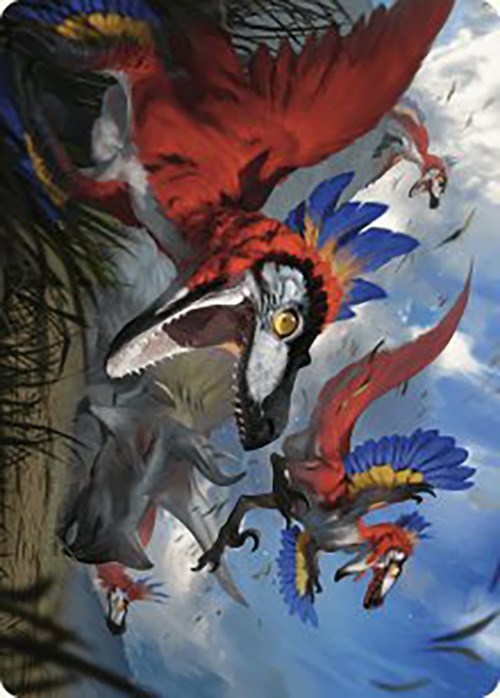 Wrathful Raptors Art Card [The Lost Caverns of Ixalan Art Series] Hot on Sale