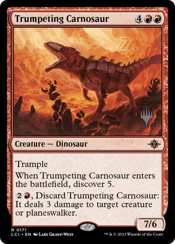 Trumpeting Carnosaur (Promo Pack) [The Lost Caverns of Ixalan Promos] Online